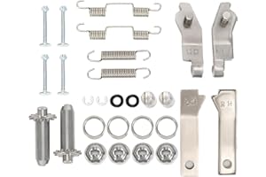 PQY Stainless Rear Parking Brake Hardware Kit Park Brake Spring Tools Compatible with Chevy Corvette C2 C3 LH & RH 1965-1982