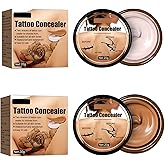 Tattoo Cover Up,Waterproof Invisible Concealer Body Leg Bruise Stretch Scar Dark Spots Vitiligo Skin Makeup Waterproof,Professional Long Lasting Tattoo Cover Up Suitable for Men and Women,2 Pcs Color