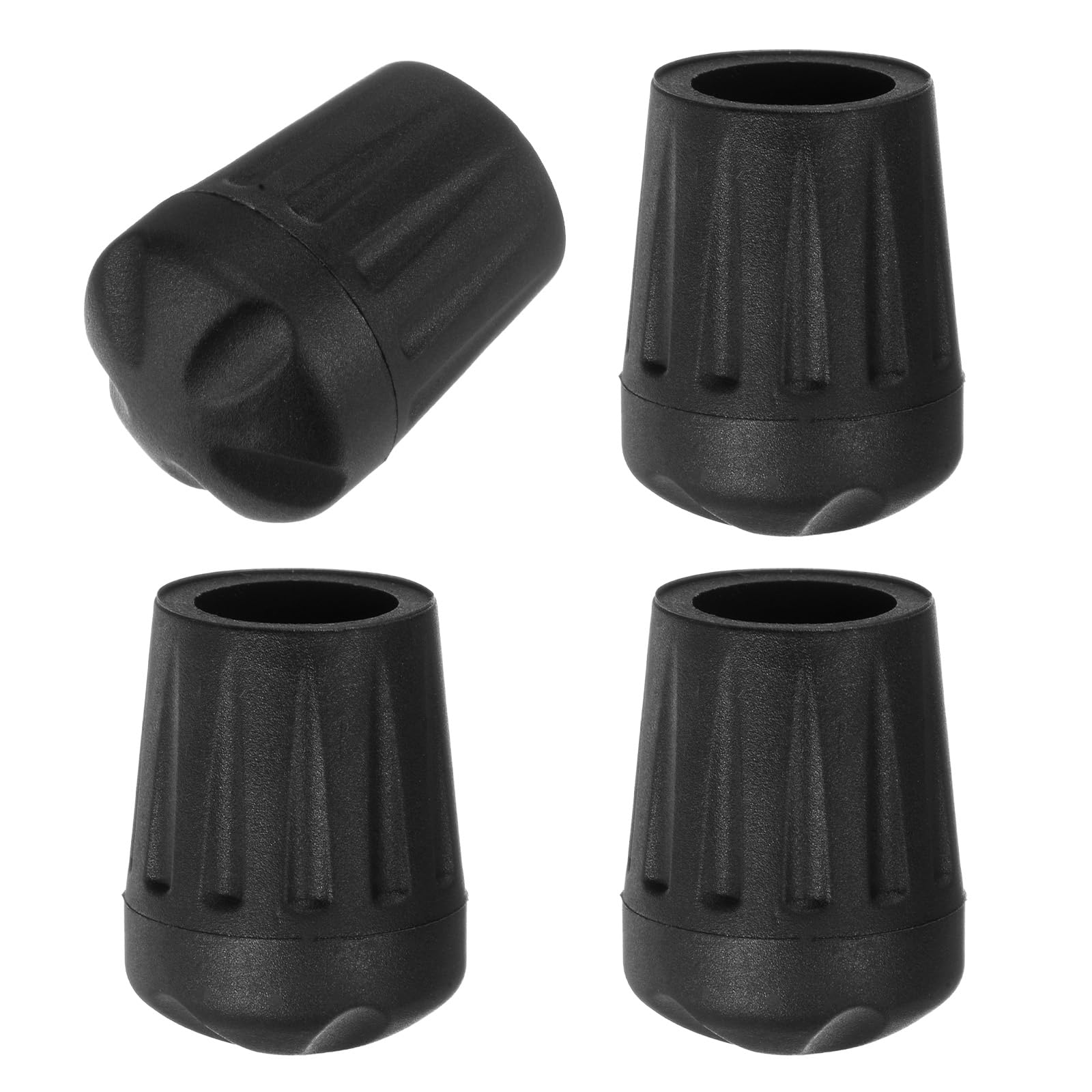 M METERXITY 4-Pack Anti-Slip Camping Chair Foot, 15mm Folding Camp Chair Replacement Feet for Folding Chair Stool/Fishing/Hiking Outdoor/Camping/Picnic/Uneven Floor [Black]