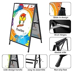 Pionites Heavy Duty Slide-in Folding A Frame Sign