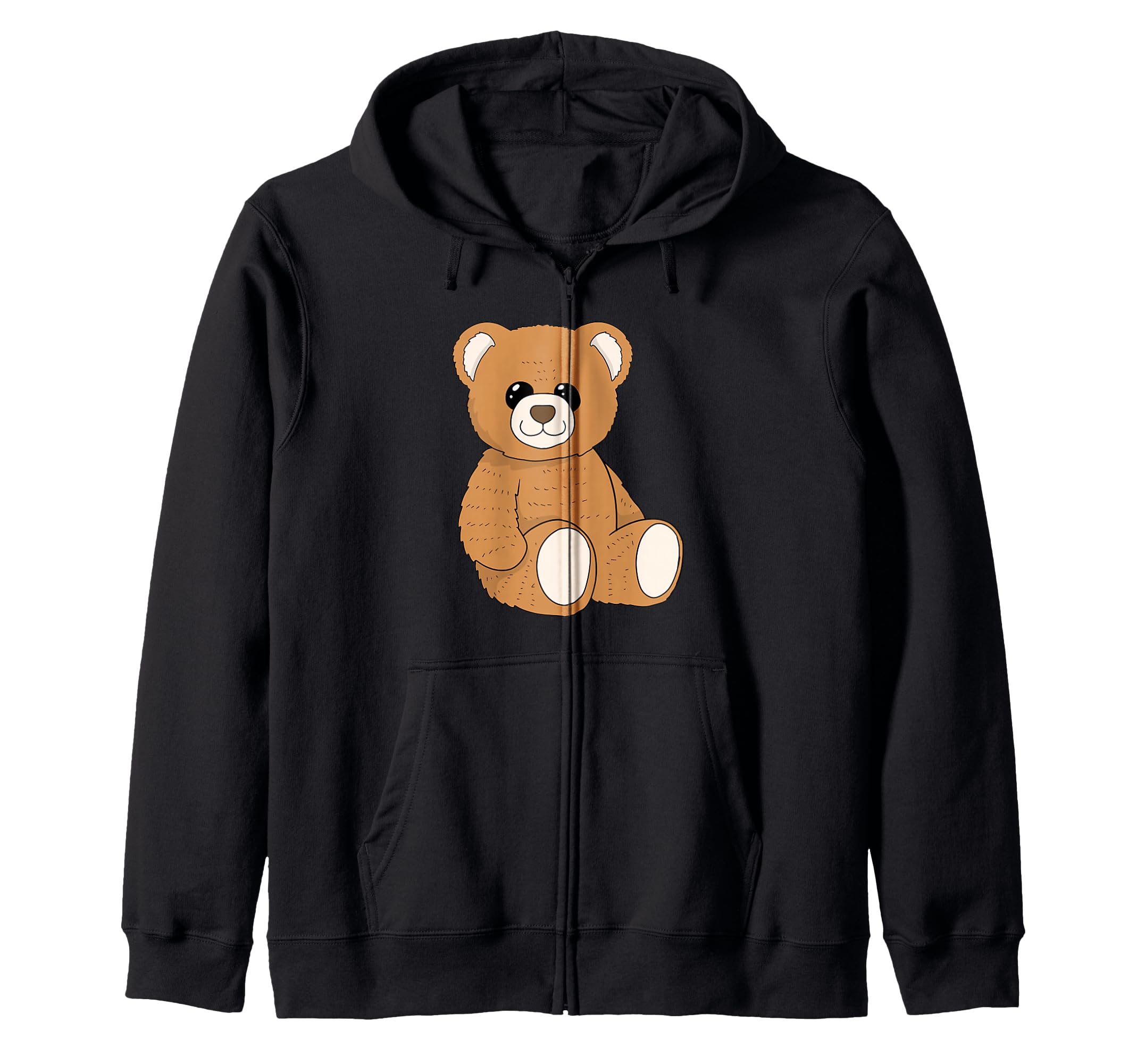 Cute Teddy Bear I Stuffed Toy I Teddy Bear Zip Hoodie
