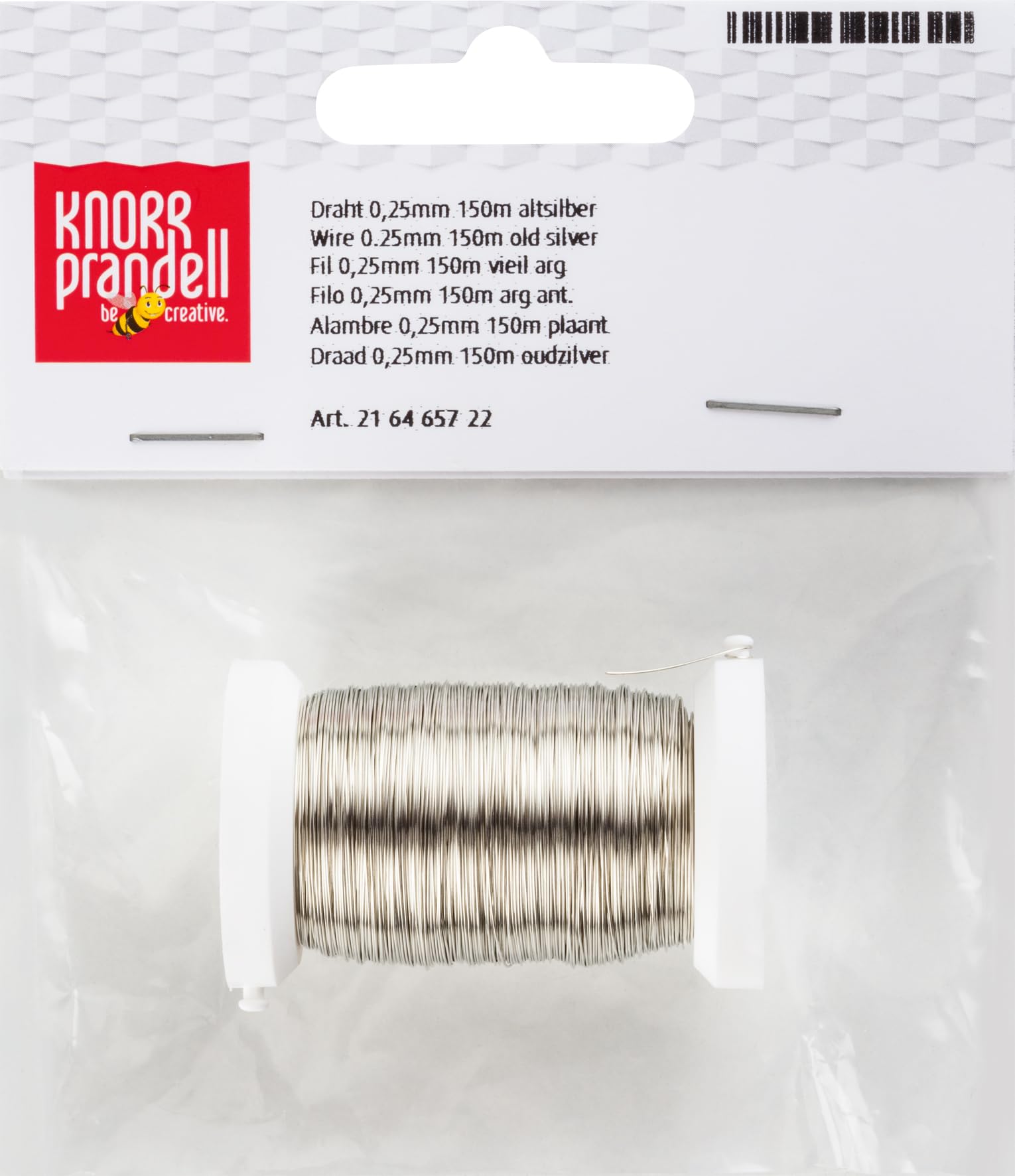 Knorr Prandell 6465722 Wire, Diameter 0.25 mm Length 150 m Antique Silver