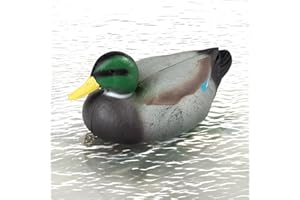 GIGYES Extremely Realistic Floating Duck Decoys for Pool, Pond & Lake with Weighted Keels, 13 Inch Small Mallard Duck Decoy
