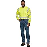 Bulwark FR Men's Lightweight Long Sleeve Hi-Visibility T-Shirt, Highvis Yellow