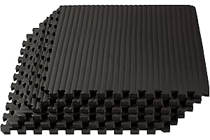 We Sell Mats 3/4 Inch Thick Martial Arts EVA Foam Exercise Mat, Tatami Pattern, Interlocking Floor Tiles for Home Gym, MMA, Anti-Fatigue Mats, 24 in x 24 in