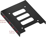 TRIXES Black Metal 2.5" SSD Laptop Drive & 3.5" HDD Mounting Bracket Internal view 7