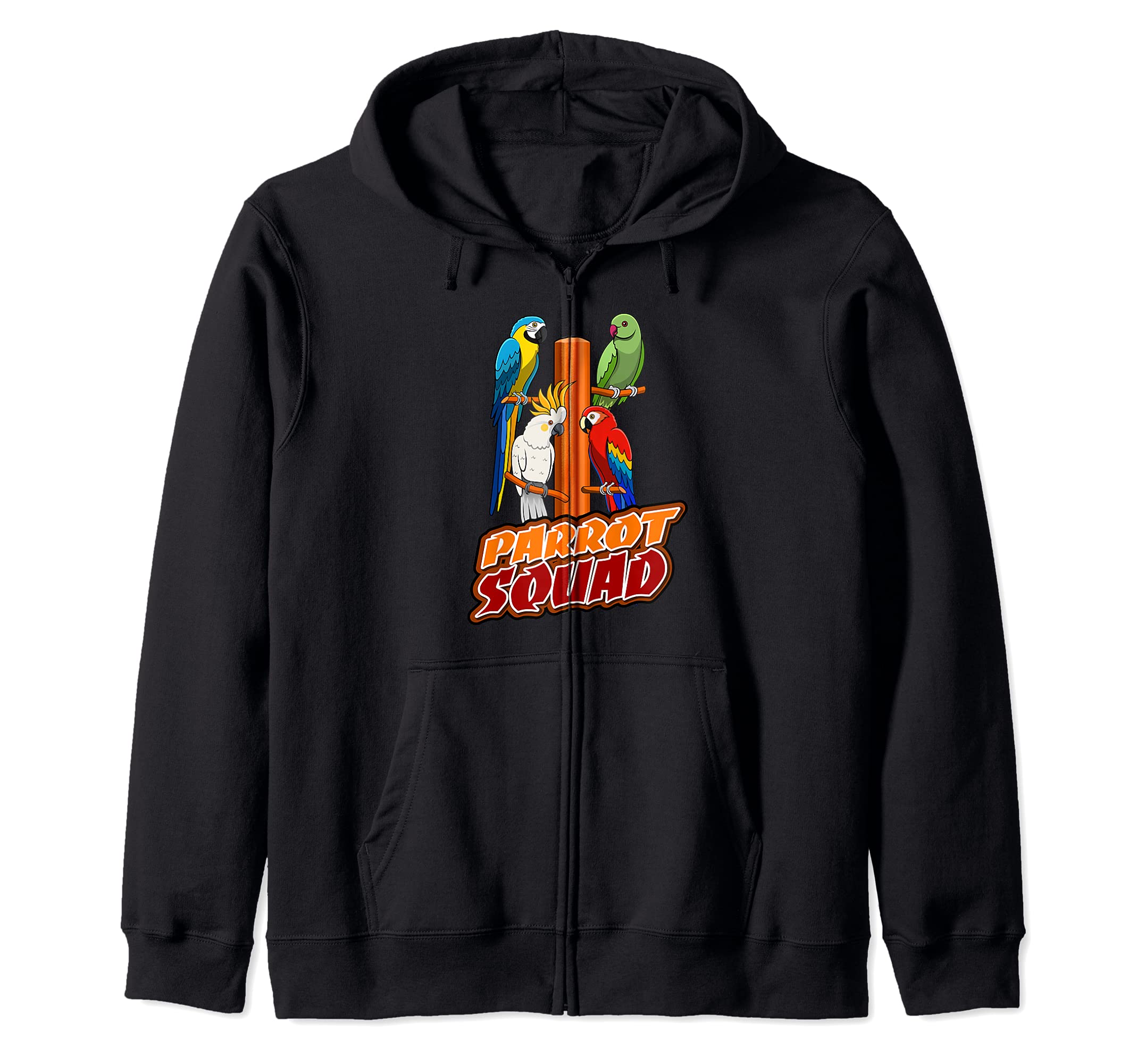 Parrot Squad Birds Exotic Animals Zip Hoodie