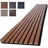 NeatiEase Wood Panels for Wall, 4-Piece 96" x 12.6" Soundproof Wood Slat Wall Panel for Interior Wall Decor Noise Cancelling,