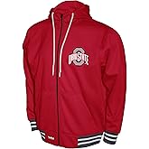 Franchise Club Mens College Teams Lightweight Embroidered Logos Full Zip Hooded Jacket
