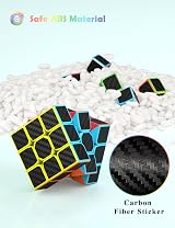 ROXENDA 3x3 Speed Cube Carbon Fiber Stickers ABS Material view 6