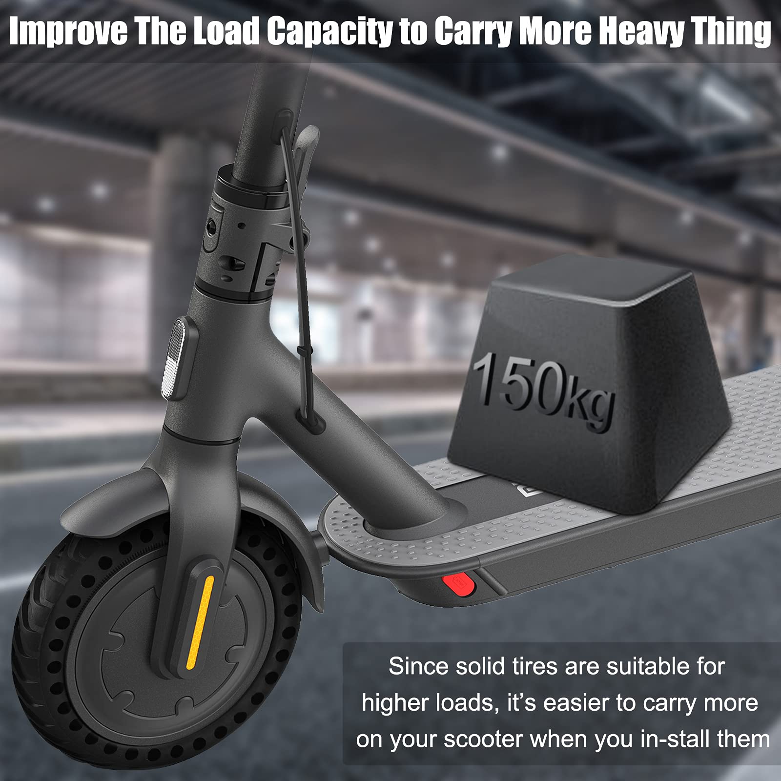 Solid Tire for Xiaomi m365 Electric Scooter Mijia Mi m365 pro/gotrax gxl V2/gotrax XR, 8.5 inches Electric Scooter Wheels 8 1/2'' Front or Rear Replacement Honeycomb Solid Tires(2 Piece)
