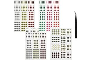 DRCHOER Fishing Lure Eye 2D/3D/4D/5D Lifelike Realistic Artificial Holographic Fake Eyes Sizes:3/4/5/6/7/10mm for Fly Tying Lures Crafts DIY Materials Tool