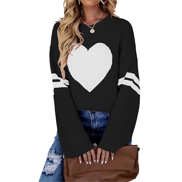 Suéter Casual Mujer San Valentín Estampado Corazones - Mexico