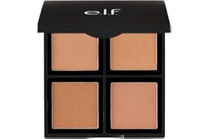 e.l.f. Bronzer Palette, Powder Bronzer Palette For Sunkissed Sculpted Glow, Use On Forehead, Cheeks, Ears & Jawline, Bronzed 