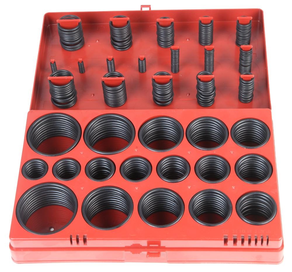 DURATOOL Metric O-Ring Kit – 419 Piece Set with 32 Popular Sizes, Nitrile Rubber (Buna N-70R) Seals in Organised Storage Case – D01887