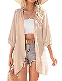 Yekaty Cardigans Lightweight 3/4 Sleeve Summer
