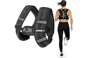 APEXUP Weighted Vest Men 5lbs/10lbs/15lbs/20lbs/25lbs/30lbs Weights with Reflective Stripe, Weighted vest for Women Workout E