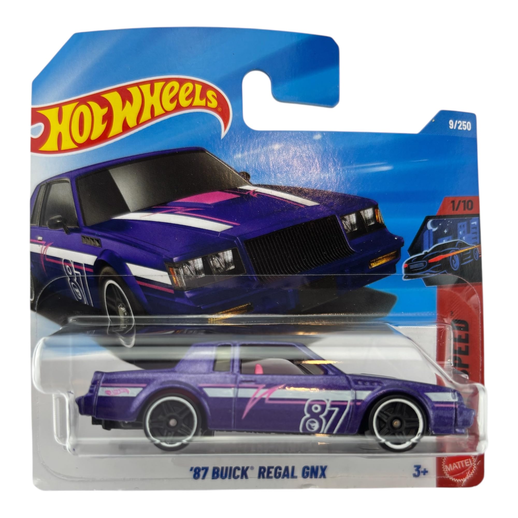 Hot Wheels - '87 Buick' Regal GNX - JJM00 - TH - Treasure Hunt - Night Speed 1/10 - Purple - Licensed American Muscle Car in 1:64 Scale - Mattel 2026 (9/250) - 1:64 - Licensed Model