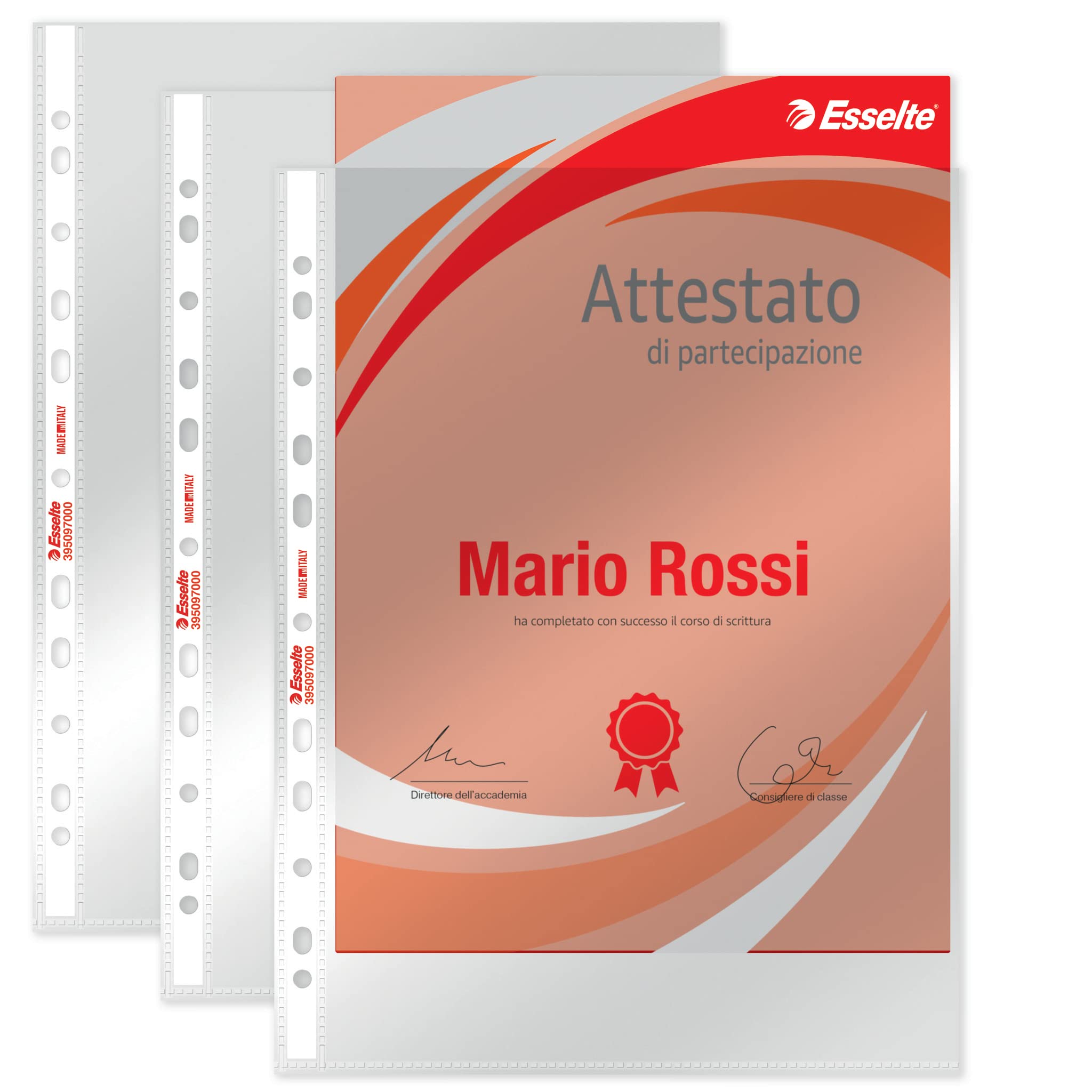 Esselte The Universal Copy Safe Office 22 x 30 cm Buste O Liscia Lucida foratura 509700 (.Conf 50)