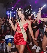 MIOSJI 50th Birthday Sash and Crystal Tiara Crown for Women Party Decorations view 5
