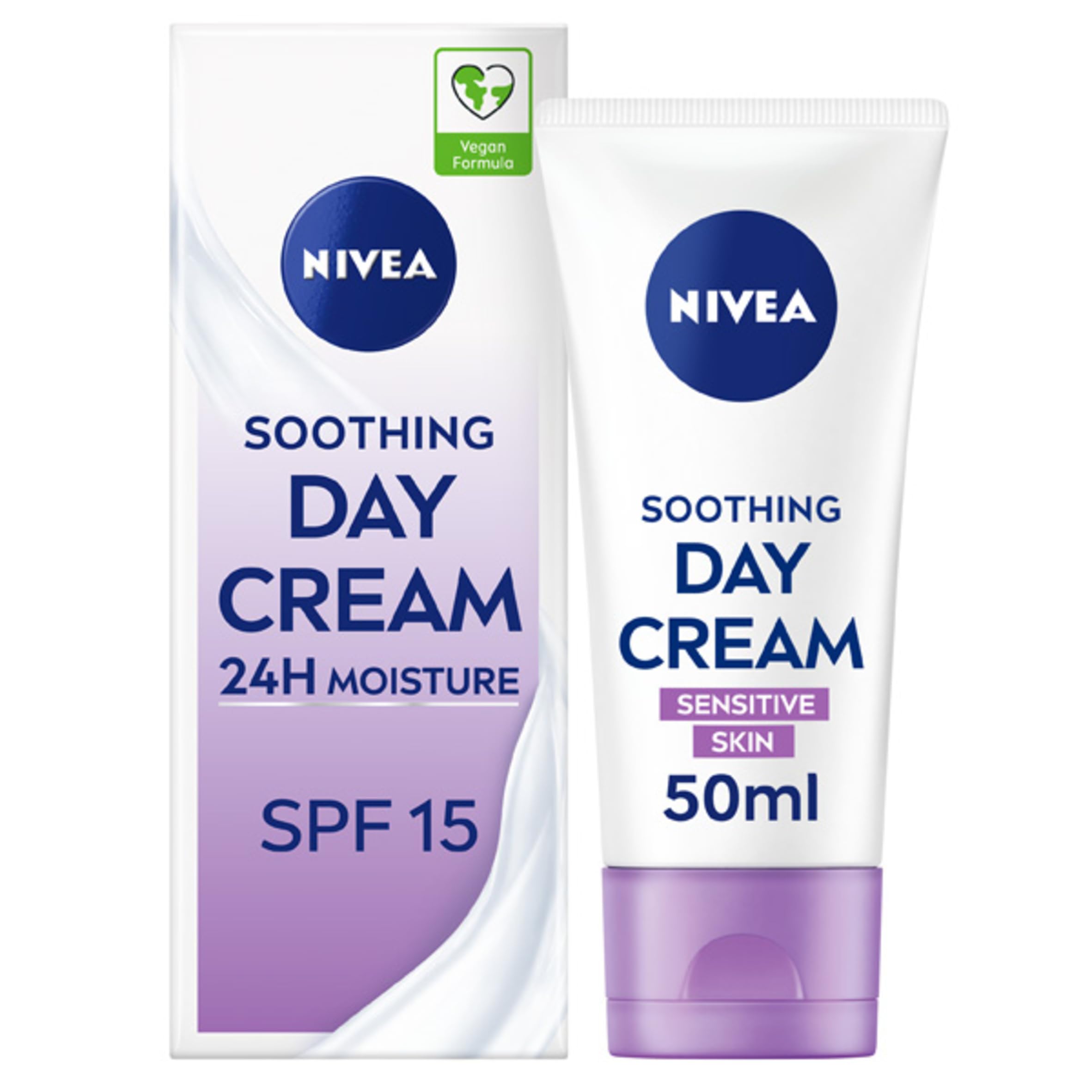 NIVEA Sensitive Day Cream (50 ml), Face Cream and Moisturiser with SPF 15 for Sensitive Skin, Summer Skin Care Essentials, Sensitive Moisturising Cream — image 1