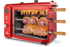 Brazilian Flame Churrasco® Gas Rotisserie Oven Grill Roaster with Auto Rotating Skewers for Rotisserie Chicken, Brazilian Style BBQ and Churrasco, Shawarma Machine, Propane Grill