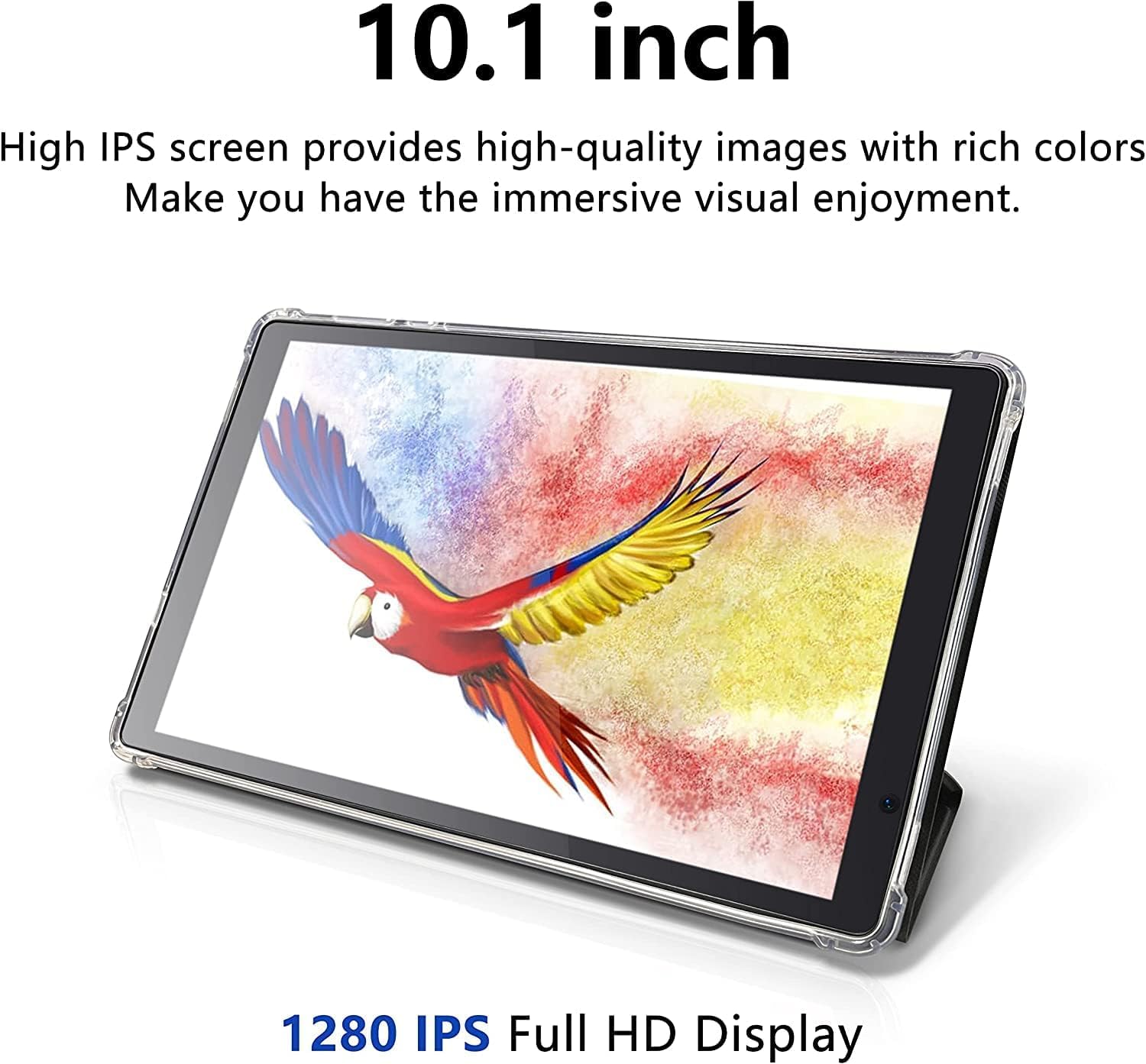 Tibuta Tablet, 10 inch Android 13 Tablet with Case, 4GB RAM 32GB ROM & Quad Core Processor, 5.0MP Front+8.0MP Rear Camera, 6000mah Bluetooth IPS Tablets