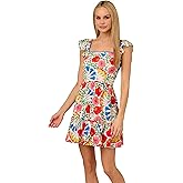 Adrianna Papell Womens Flutter Sleeveless Short Dress