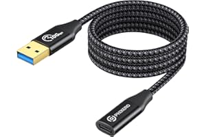 PHIXERO [10Gbps] USB C Female to USB Male Adapter 3.1 Gen 2 (3.3Ft), 3A Fast Charging USB A to USB C Adapter with 10Gbps Data Transfer and Charging for Laptop, PC, Flash Disk, Quest Link, Charger