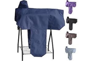 KZWT Waterproof Western Saddle Cover, Studry Protective Coverwith 6 Elastic Straps to Secure fit Each Corners and Fenders,One Size Fits Most Full-Size Western Saddle