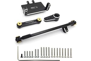 RAFLOT VICRAZZE RC Servo Mount Bracket Mini Servo Arm and Steering Links for ES08MA II Servo Upgrade Parts for Axial SCX24 RC Car Crawler