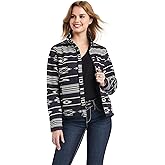 ARIAT Women's Softshell Chimayo Jacket, Rio Chiquito Black/Buttercream