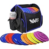 Disc Golf Set with Bag - 12 PCS Flying Disc Golf Discs for Beginner with Putter, Midrange, Driver | Portable Disc Golf Backpa
