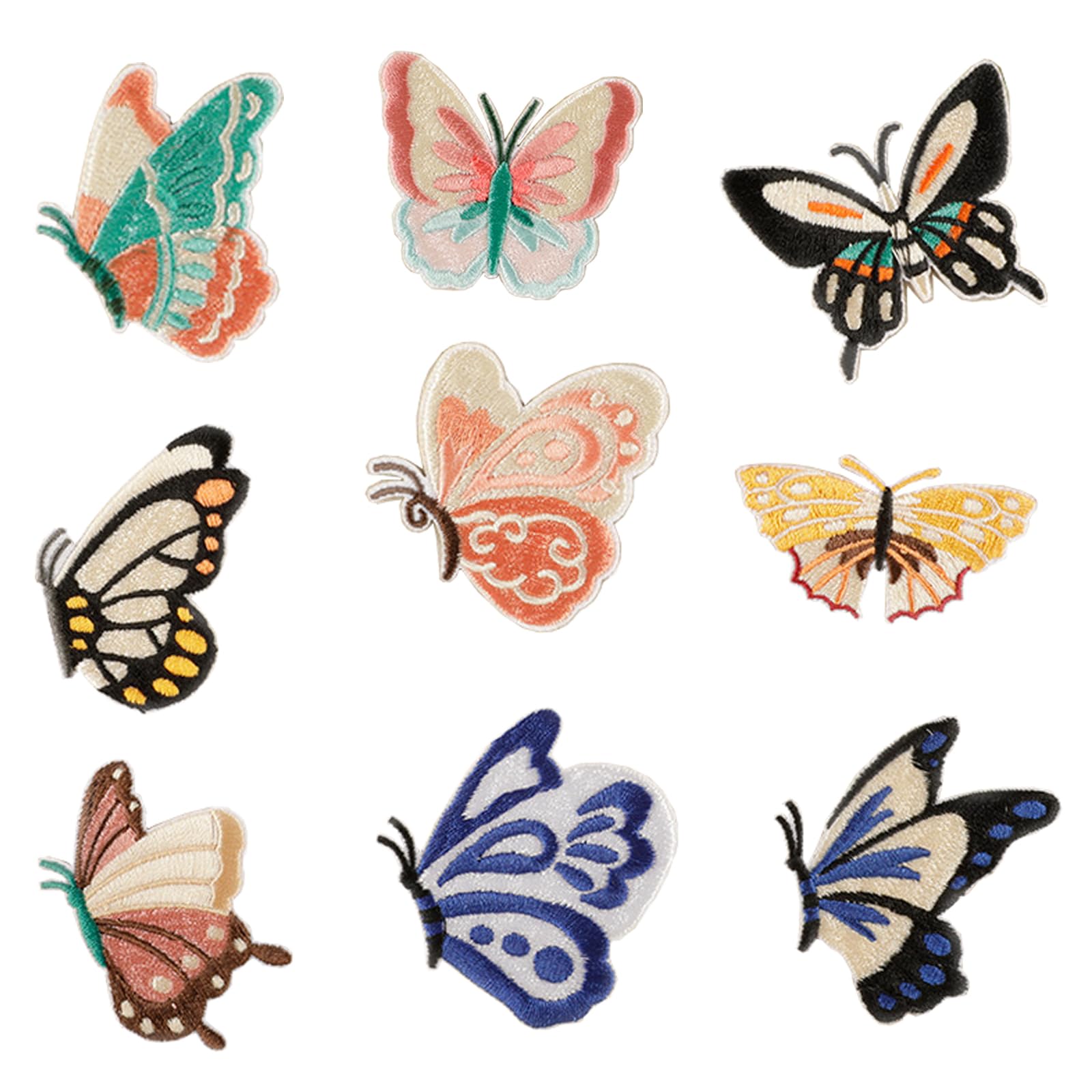 Photo 1 of Butterfly Embroidered Patches Sew On Applique Decals Self-Adhesive Stickers for Kids and Adult Clothing Decorations Jeans T Shirts Bags Pillow Case DIY Art Decor Accessories