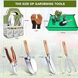 Kynup 7-Piece Garden Tools Set Stainless Steel Wood Handles with Tote view 8