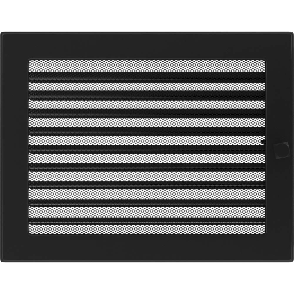 KRATKI ventilation grille fireplace grille 22cm x 30cm black with blinds