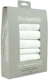 Little Bamboo Muslin Baby Wash Cloths Pack of 6 view 1