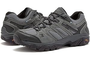 HI-TEC Ravus WP Low Waterproof Hiking Shoes for Men, Lightweight Breathable Outdoor Trekking and Trail Shoes, Sizes 7 to 15, Medium and Extra Wide Mens Hiking Shoes