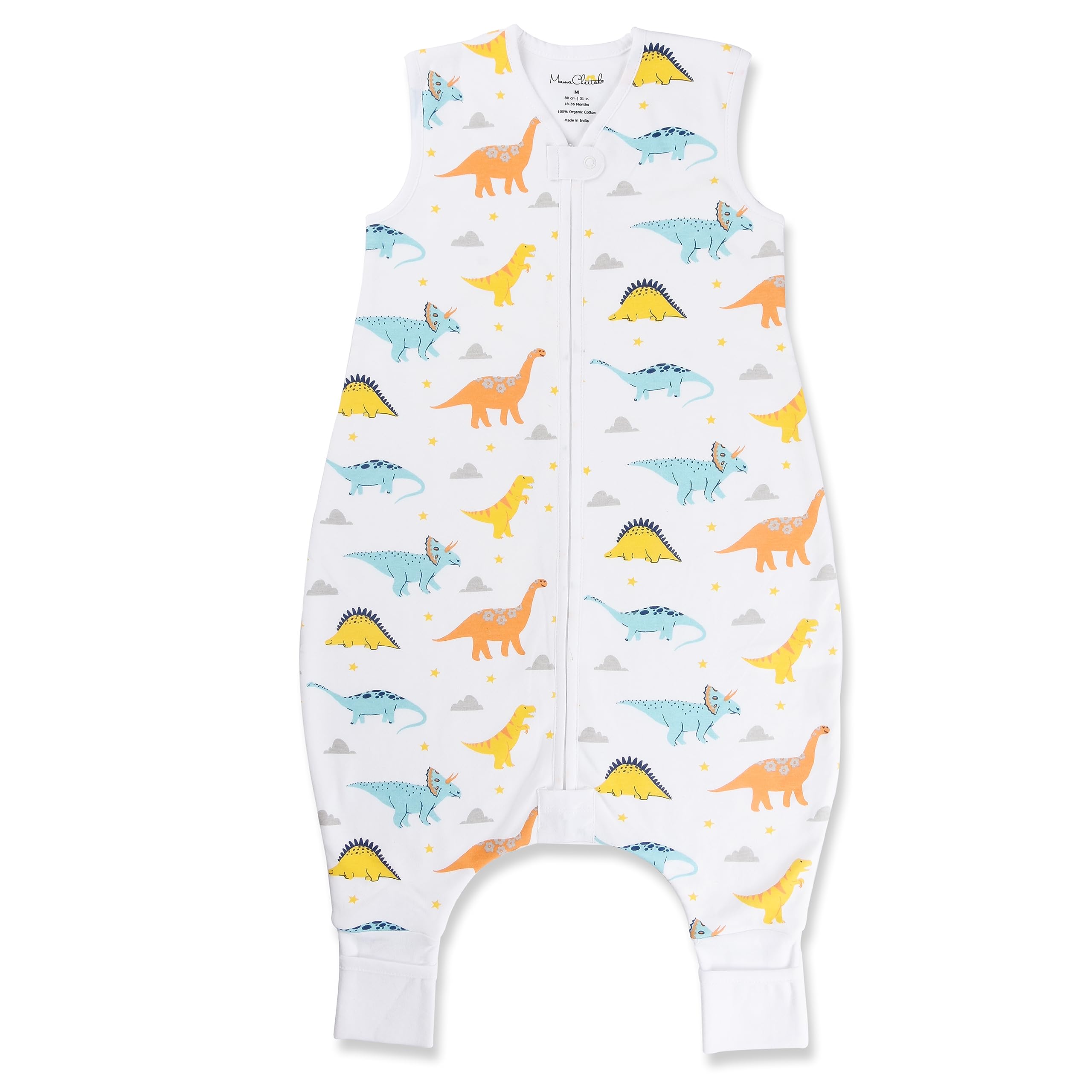 Mama Cheetah Toddler Sleep Sack with Feet 2T, 1.0 TOG Organic Cotton Baby Wearable Blankets with Legs, Baby Sleeping Bag for Walkers, Early Walker Medium — image 1