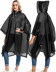 Borogo 2 Pack Rain Ponchos for Adults Reusable