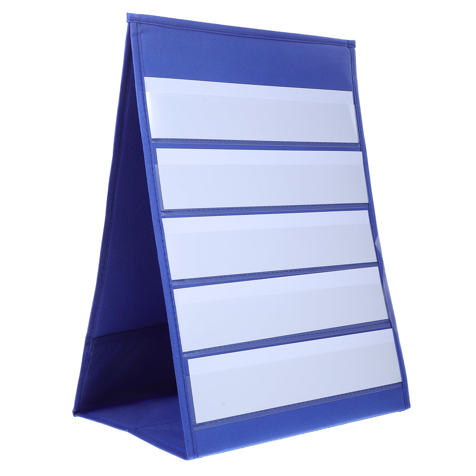 NUOBESTY Desk Pocket Chart Small Table Chart Display Shelf Desktop Display Stand Pocket Sleeve for Office School Home Presentation Calendar Memorandum