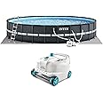 Intex Ultra XTR Framed Swimming Pool, Above Ground 18' x 52" Round Pool Set with 700 GPH Filter Pump and Robot Pool Vacuum Cleaner with 21 Inch Hose
