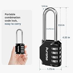 Puroma 2 Pack 2.6 Inch Long Shackle Combination