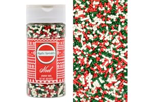 Mystic Sprinkles Christmas Holiday Sprinkle Mixes (Noel Mix Jimmies 3oz)