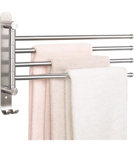Towel Rack For Kitchen Decko Swing Arm Towel Rack Chrome 3-Arm