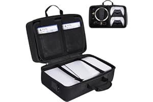 Diocall Hard Case Compatible with PS5 Slim 2023, Protective Travel Case for PlayStation 5 Slim Console, DualSense Controllers, Accessories