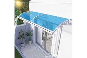 LCBDYLR Awnings for Doors, Exterior Window Awnings with Aluminum Alloy Bracket, Easy to Install, Rain and Snow Proof, Polycarbonate Front Door Canopy, Front Door Patio Canopy
