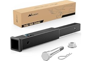 Nilight Trailer Hitch Extender 18 Inch Extension Length Fits for 2 Inch Receiver Tube with 5/8 Inch Stainless Steel Bolt Flan