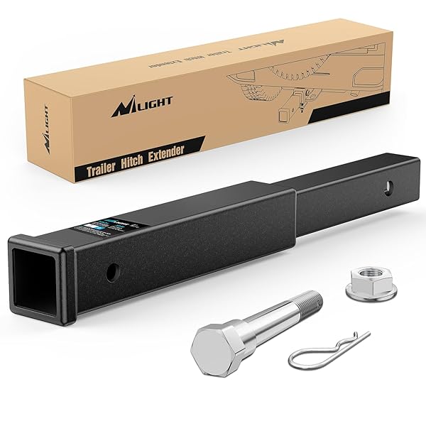 NILIGHT TRAILER HITCH EXTENDER 18 INCH EXTENSION LENGTH...
