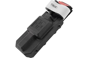 AGGXPF Tourniquet Holder with Combat One-Handed Tourniquet, Tatical Pouch Included Rescue Medical Tourniquet for Emergency First Aid, 2 Pack Black Tourniquet Tatical Pouch Kit